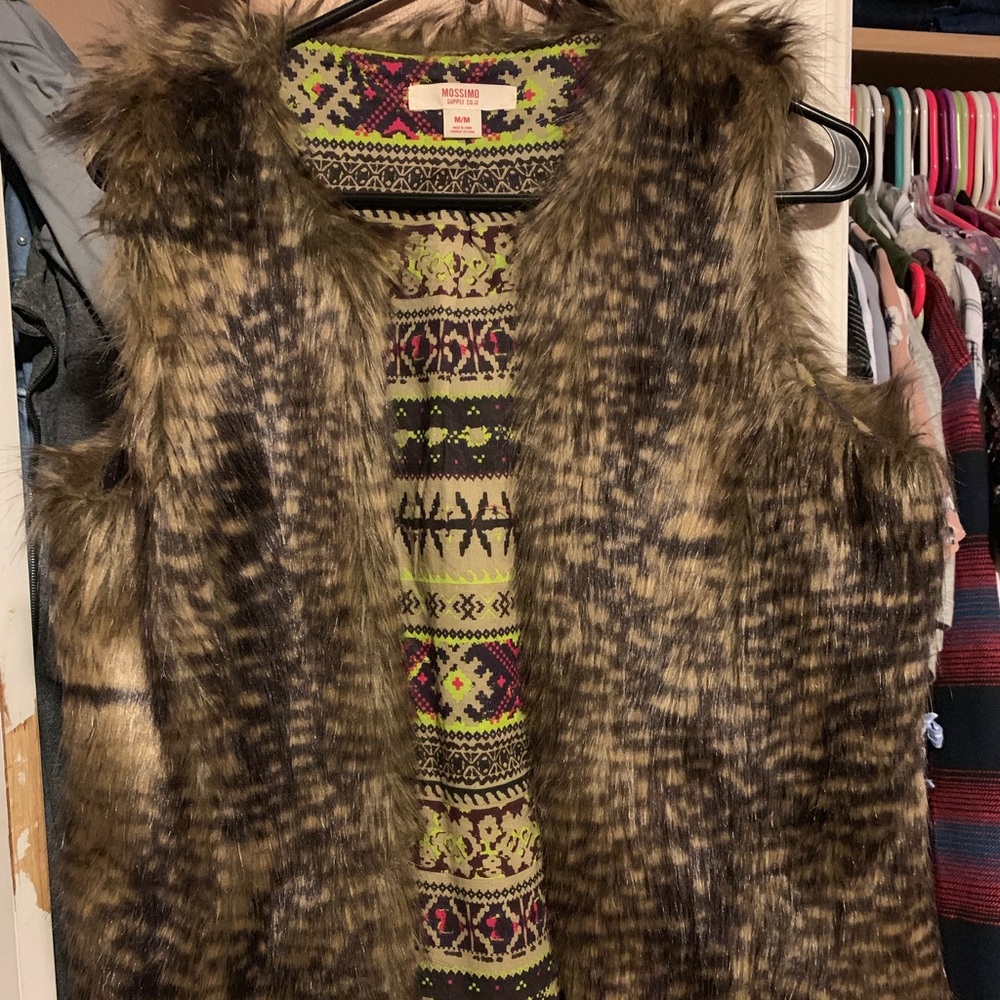 Faux fur vest